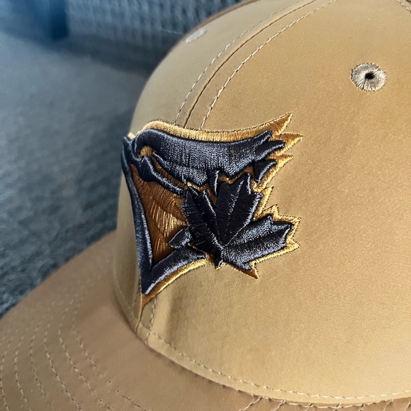TORONTO BLUE JAYS 5950 59FIFTY MENS HAT SIZE 7 1/4 BROWN POLYURETHANE PU NEW ERA - Picture 2 of 14